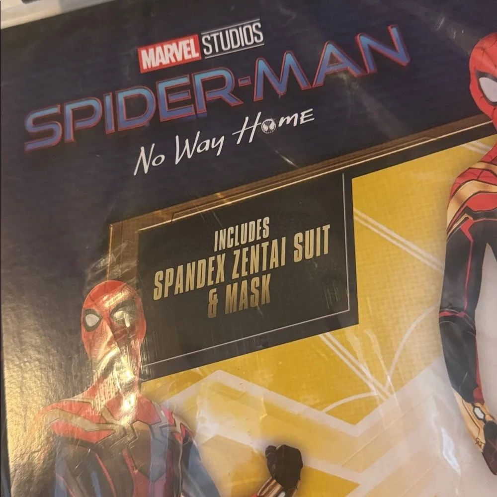 nwt Spider-Man‎ Kids' Iron Integrated Zentai Halloween Costume Jumpsuit L